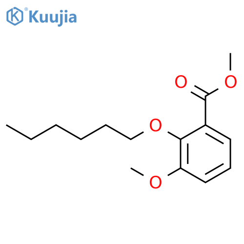 Benzoic acid, 2-(hexyloxy)-3-methoxy-, methyl ester structure