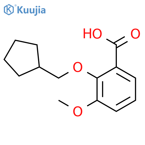 Benzoic acid, 2-(cyclopentylmethoxy)-3-methoxy- structure