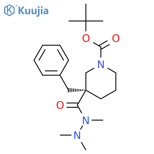 (R)-Tert-Butyl 3-benzyl-3-(1,2,2-trimethylhydrazinecarbonyl)piperidine-1-carboxylate structure