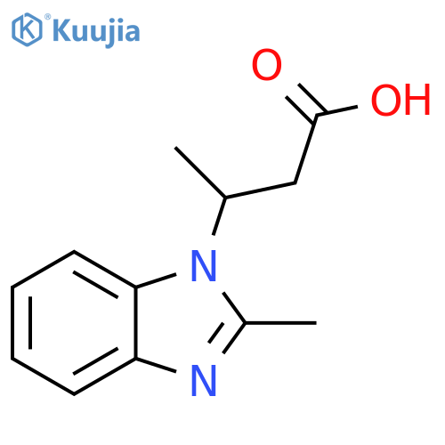 3-(2-methyl-1H-benzimidazol-1-yl)butanoic acid structure