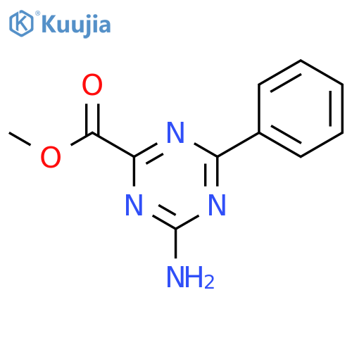 1,3,5-Triazine-2-carboxylic acid, 4-amino-6-phenyl-, methyl ester structure