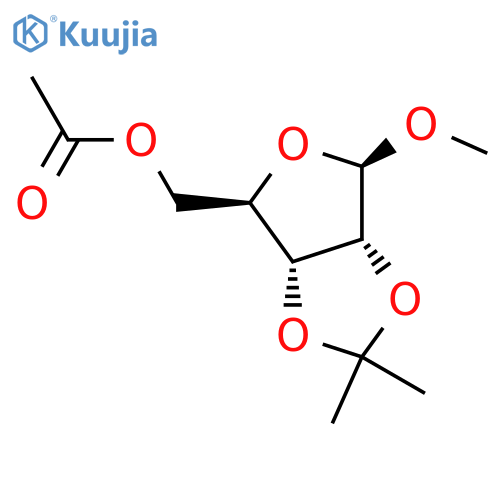 β-D-Ribofuranoside, methyl 2,3-O-(1-methylethylidene)-, 5-acetate structure