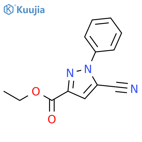 Ethyl 5-cyano-1-phenyl-1H-pyrazole-3-carboxylate structure