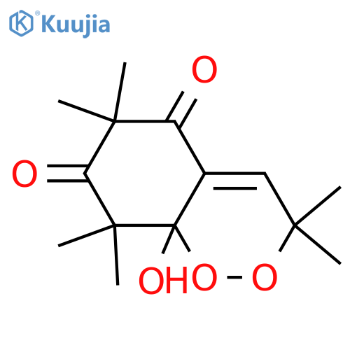 1,2-Benzodioxin-5,7(3H,6H)-dione,8,8a-dihydro-8a-hydroxy-3,3,6,6,8,8-hexamethyl- structure