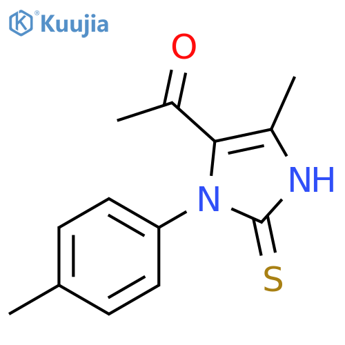 Ethanone,1-[2,3-dihydro-5-methyl-3-(4-methylphenyl)-2-thioxo-1H-imidazol-4-yl]- structure