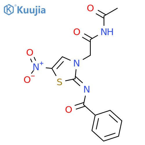 3(2H)-Thiazoleacetamide, N-acetyl-2-(benzoylimino)-5-nitro- structure