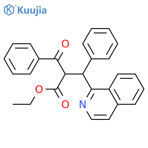 Ethyl 2-benzoyl-3-isoquinolin-1-yl-3-phenylpropanoate structure
