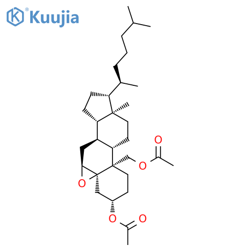 Cholestane-3,19-diol, 5,6-epoxy-, diacetate, (3b,5a,6a)- structure