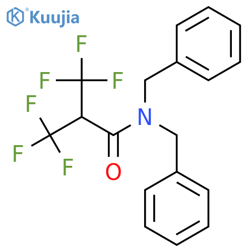 N,N-Dibenzyl-3,3,3-trifluoro-2-trifluoromethyl-propionamide structure