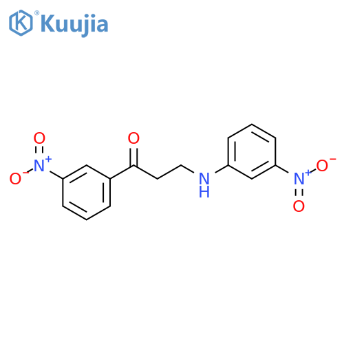 1-(3-Nitrophenyl)-3-[(3-nitrophenyl)amino]propan-1-one structure