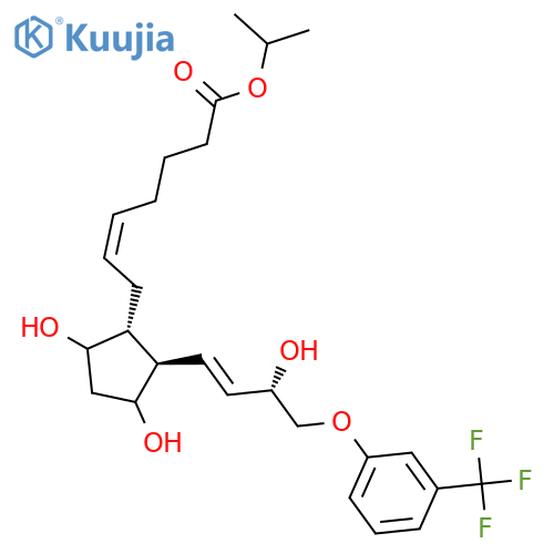5-Heptenoic acid, 7-[(1S,2S,3S,5R)-3,5-dihydroxy-2-[(1E,3S)-3-hydroxy-4-[3-(trifluoromethyl)phenoxy]-1-buten-1-yl]cyclopentyl]-, 1-methylethyl ester, (5Z)- structure
