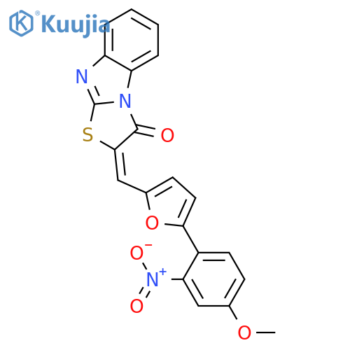 <br>(2Z)-2-{[5-(4-methoxy-2-nitrophenyl)-2-furyl]methylene}[1,3]thiazolo[3,2-a] benzimidazol-3(2H)-one structure