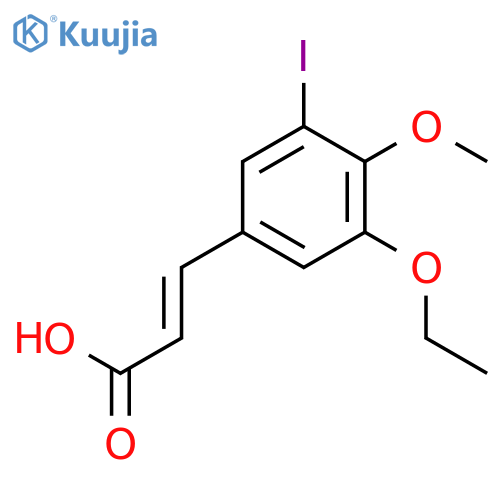 (E)-3-(3-Ethoxy-5-iodo-4-methoxyphenyl)acrylic acid structure