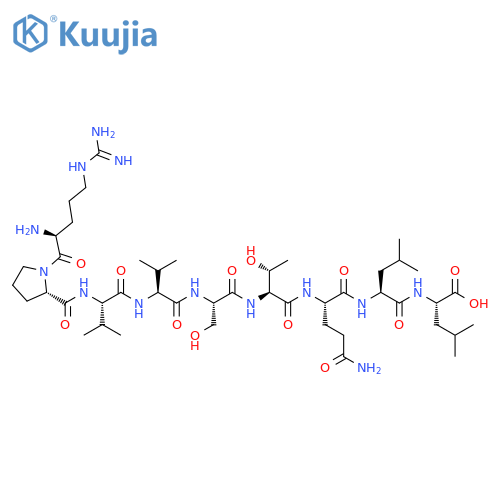 L-Leucine,L-arginyl-L-prolyl-L-valyl-L-valyl-L-seryl-L-threonyl-L-glutaminyl-L-leucyl- structure