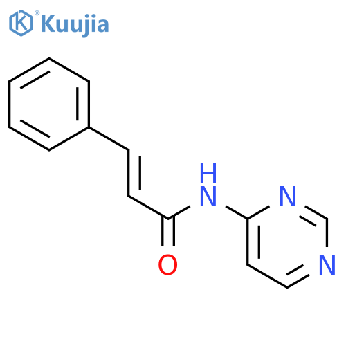 2-Propenamide, 3-phenyl-N-4-pyrimidinyl-, (2E)- structure