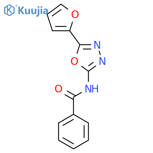 N-5-(furan-2-yl)-1,3,4-oxadiazol-2-ylbenzamide structure