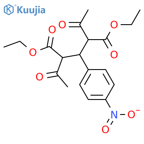 diethyl 2,4-diacetyl-3-(4-nitrophenyl)pentanedioate structure