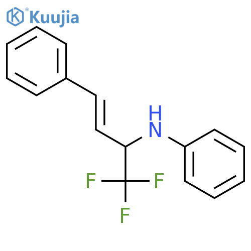 Benzenamine, N-[(2E)-3-phenyl-1-(trifluoromethyl)-2-propenyl]- structure