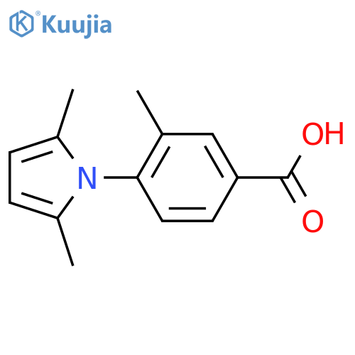 4-(2,5-Dimethyl-1H-pyrrol-1-yl)-3-methylbenzoic acid structure