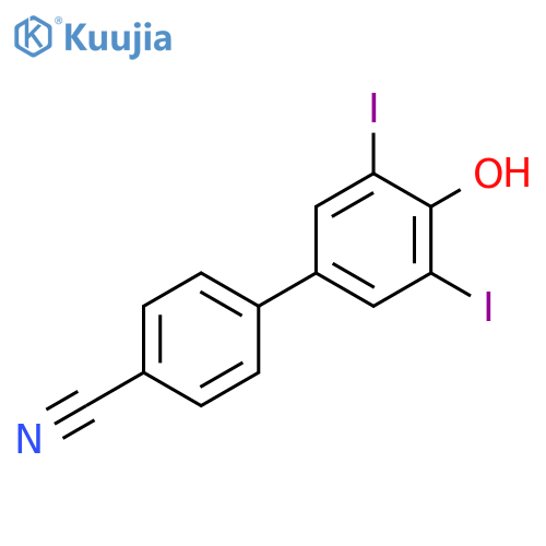 4'-hydroxy-3',5'-diiodo-1,1'-Biphenyl-4-carbonitrile structure