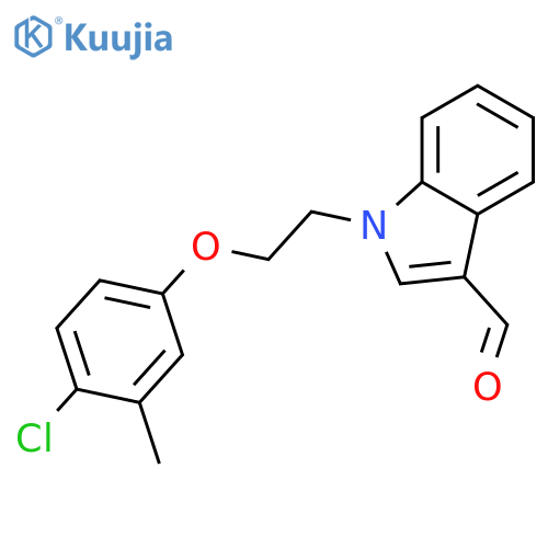 1-[2-(4-Chloro-3-methyl-phenoxy)-ethyl]-1H-indole-3-carbaldehyde structure