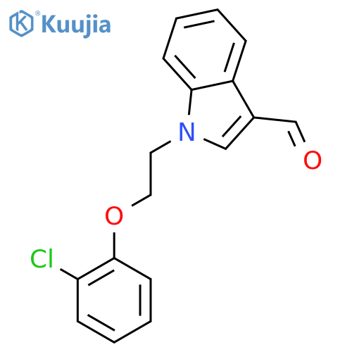 1-[2-(2-chlorophenoxy)ethyl]-1H-indole-3-carbaldehyde structure