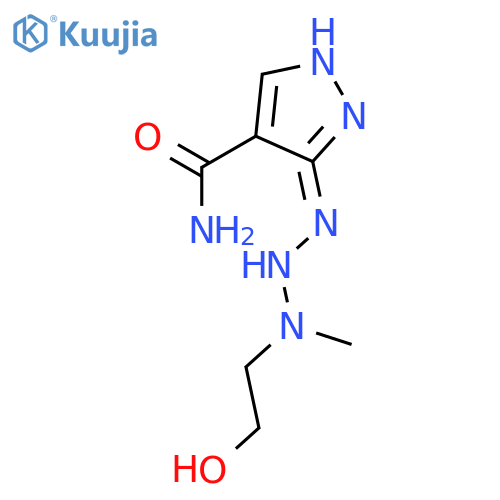 (3E)-3-[3-(2-hydroxyethyl)-3-methyltriazanylidene]-3H-pyrazole-4-carboxamide structure