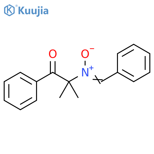 1-Propanone,2-methyl-2-[oxido(phenylmethylene)amino]-1-phenyl- structure
