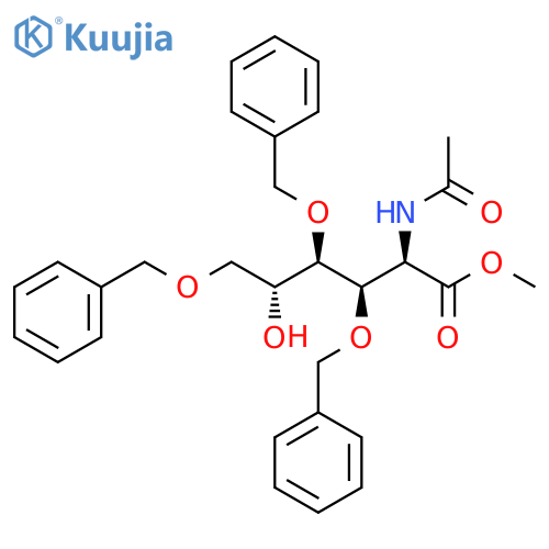 Methyl (2R,3R,4R,5R)-2-acetamido-5-hydroxy-3,4,6-tris(phenylmethoxy)hexanoate structure