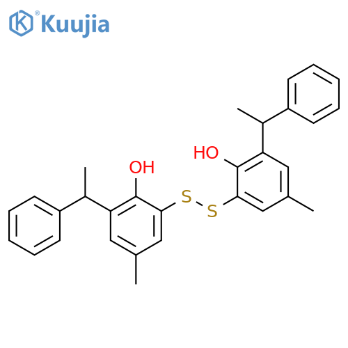 Phenol,2,2'-dithiobis[4-methyl-6-(1-phenylethyl)- (9CI) structure
