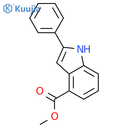 1H-indole-4-carboxylic acid,2-phenyl-,methyl ester structure