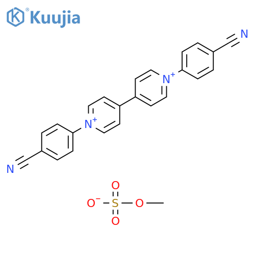 4,4'-Bipyridinium, 1,1'-bis(4-cyanophenyl)-, bis(methyl sulfate) structure