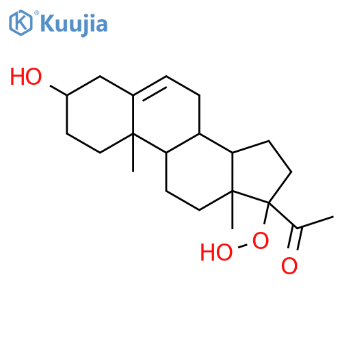 (3beta)-17-hydroperoxy-3-hydroxypregn-5-en-20-one structure