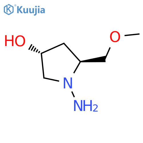 3-Pyrrolidinol, 1-amino-5-(methoxymethyl)-, (3R,5S)- (9CI); structure