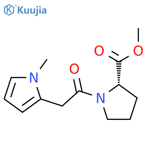 L-Proline, 1-[(1-methyl-1H-pyrrol-2-yl)acetyl]-, methyl ester structure