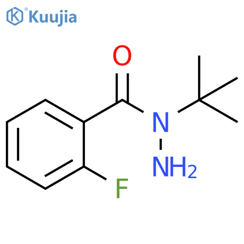 Benzoic acid, 2-fluoro-, 1-(1,1-dimethylethyl)hydrazide structure