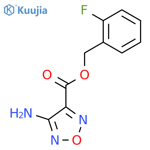 2-Fluorobenzyl 4-amino-1,2,5-oxadiazole-3-carboxylate structure