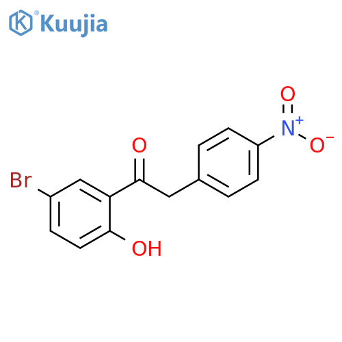 Ethanone, 1-(5-bromo-2-hydroxyphenyl)-2-(4-nitrophenyl)- structure