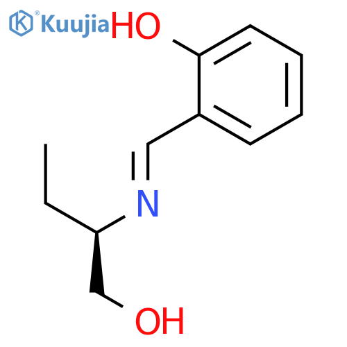 Phenol, 2-[[[(1R)-1-(hydroxymethyl)propyl]imino]methyl]- structure