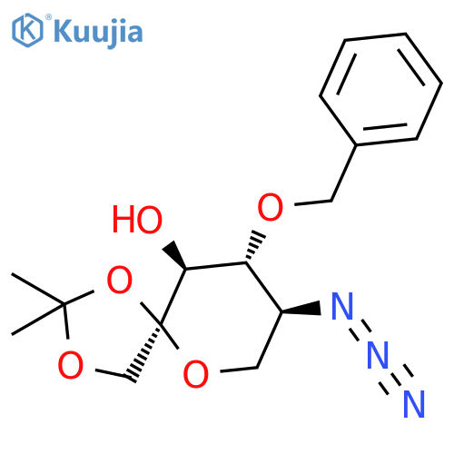 5-azido-4-O-benzyl-5-deoxy-1,2-O-isopropylidene-α-L-sorbopyranose structure