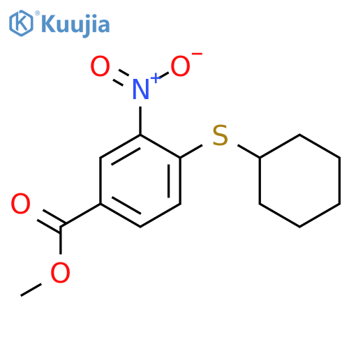 Methyl 4-(cyclohexylthio)-3-nitrobenzoate structure