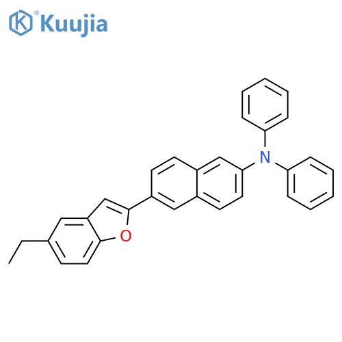 2-Naphthalenamine, 6-(5-ethyl-2-benzofuranyl)-N,N-diphenyl- structure