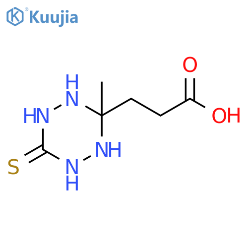 3-(3-methyl-6-thioxo-1,2,4,5-tetrazinan-3-yl)propanoic acid structure