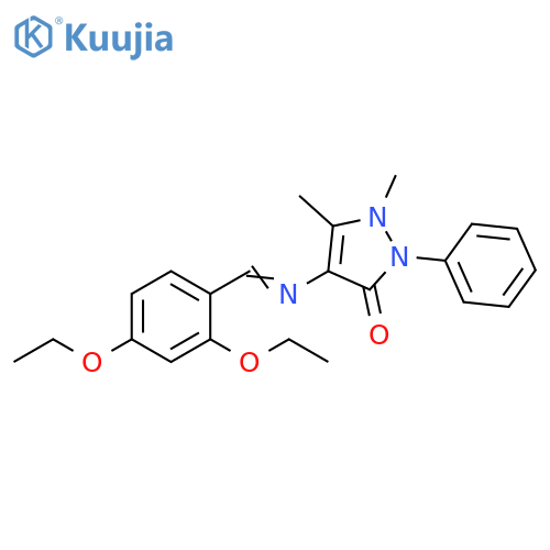 4-(E)-(2,4-diethoxyphenyl)methylideneamino-1,5-dimethyl-2-phenyl-2,3-dihydro-1H-pyrazol-3-one structure