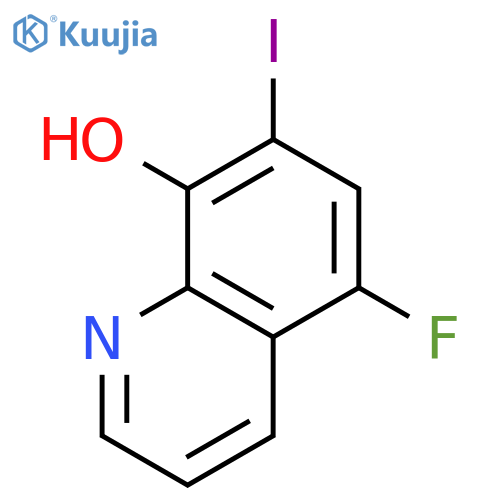 5-fluoro-7-iodoquinolin-8-ol structure