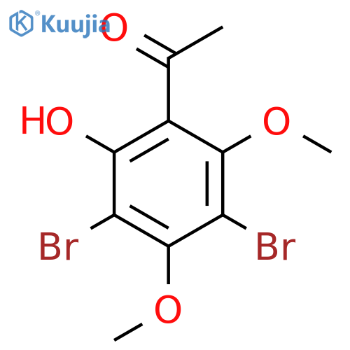 ETHANONE, 1-(3,5-DIBROMO-2-HYDROXY-4,6-DIMETHOXYPHENYL)- structure