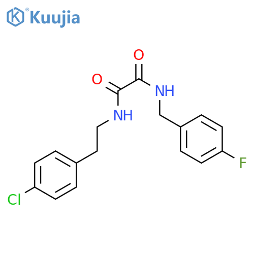 N-2-(4-chlorophenyl)ethyl-N'-(4-fluorophenyl)methylethanediamide structure