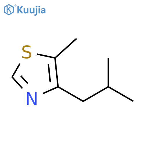Thiazole,5-methyl-4-(2-methylpropyl)- structure