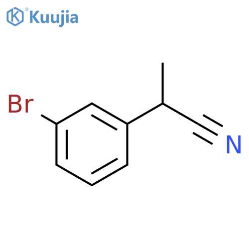 2-(3-bromophenyl)propanenitrile structure