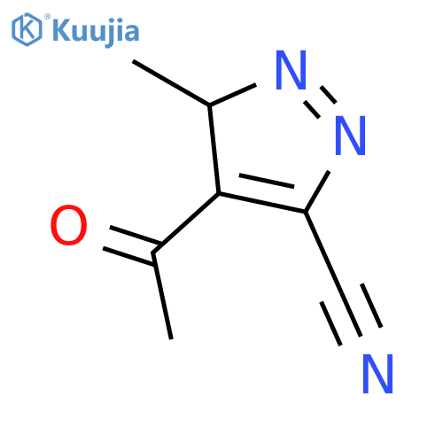 3H-Pyrazole-5-carbonitrile,4-acetyl-3-methyl- structure